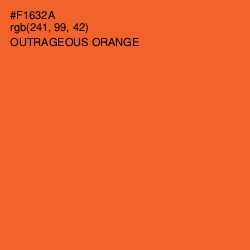 #F1632A - Outrageous Orange Color Image